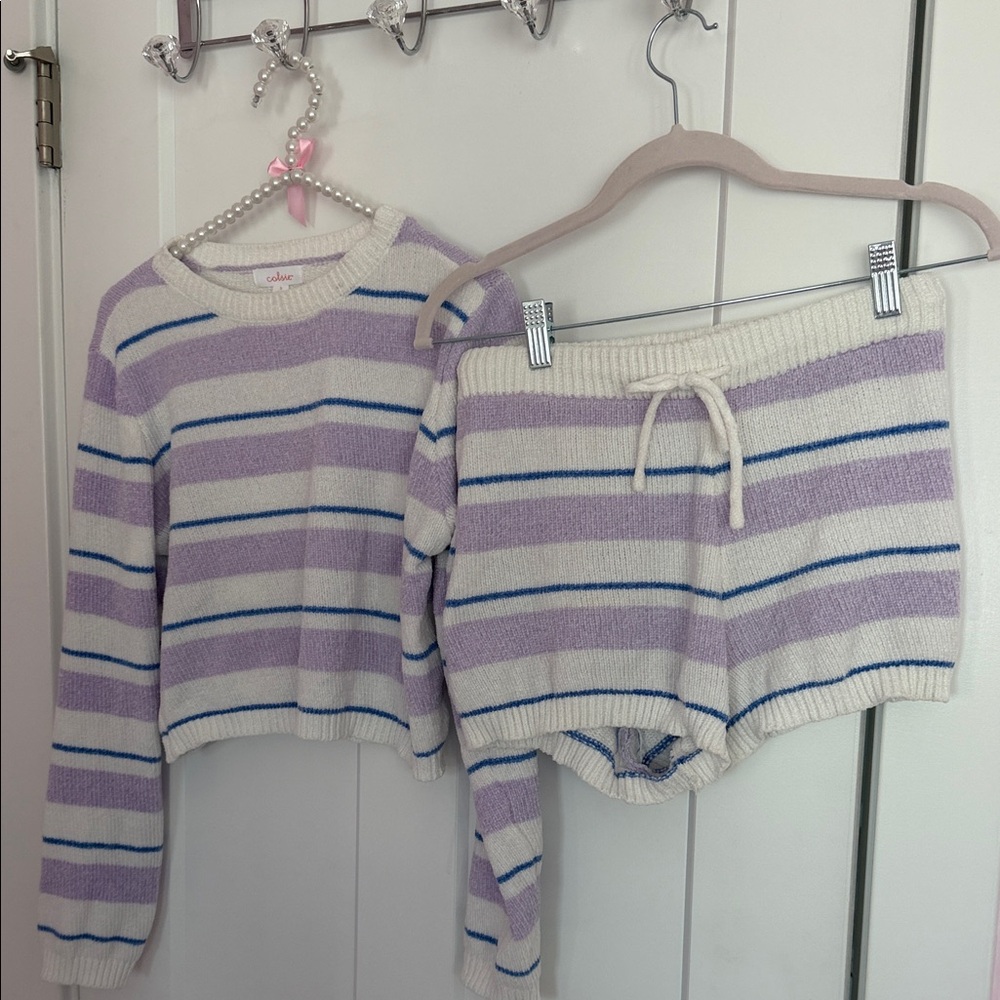 Colsie Knit Sweater and Shorts Set